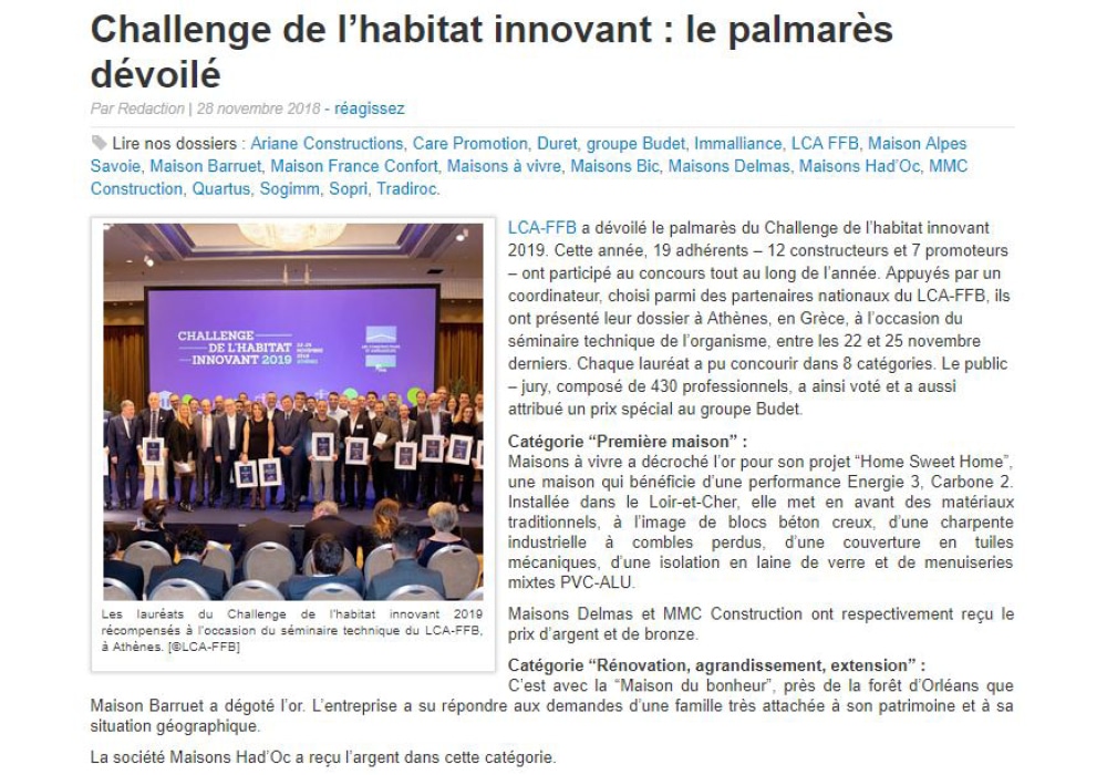AC Presse Challenge Habitat Innovant
